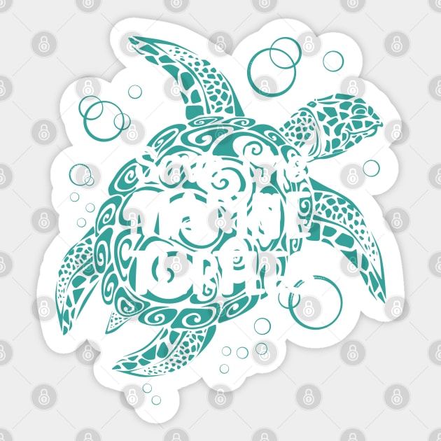 Marine Turtle - Save the marine turtles Sticker by KC Happy Shop